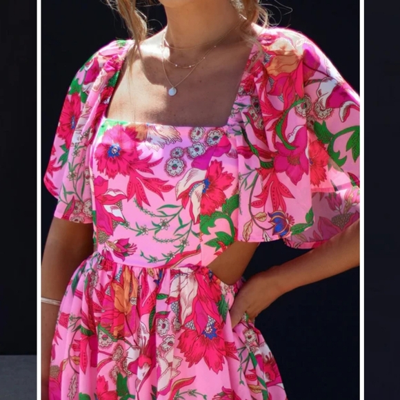 Flying Tomato Pink Floral Maxi Dress from Vici Collection - Picture 3 of 9